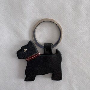 Coach Black Dog Keychain
